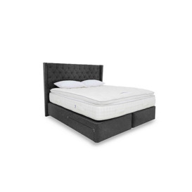 Harrison Spinks - Yorkshire 20k Pillow Top Firm Divan Set with 4 Drawers - Double - Mole Charcoal