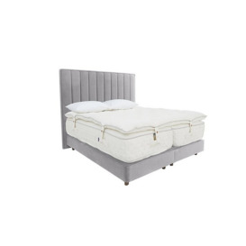 Harrison Spinks - Yorkshire 40K Shallow Divan Set with Zip and Firm Link Mattress with Topper - Super King - Seven Lilac