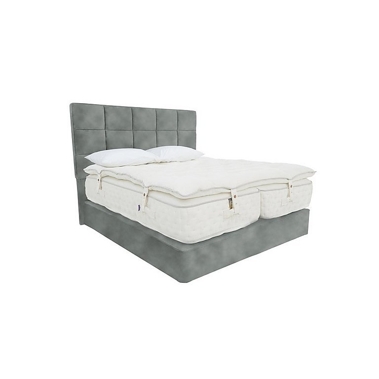 Harrison Spinks - Yorkshire 30K 4 Drawer Firm Divan Set with Zip and Link Firm Mattress with Topper - King Size - Lovely Slate