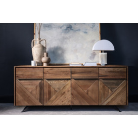 Syracuse Solid Oak 4 Door Sideboard - Oak