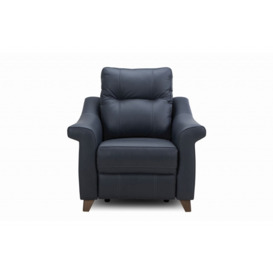 G Plan Riley Leather Armchair - Manual Recliner - Blue
