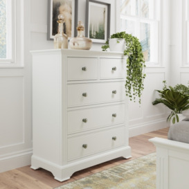 Oak City - Cotswold White 2 Over 3 Chest of Drawers - White