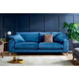 Carman Upholstered Grand Sofa - Blue