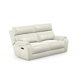 La-Z-Boy Winchester Leather 3 Seater Sofa in Mezzo - Mezzo Ice White