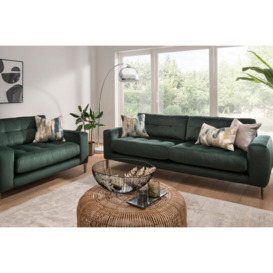 Kansas Upholstered Extra Large Sofa - Green