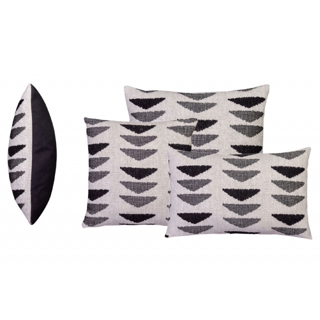 Scatter Cushion in Zara Black - 58 x 38 cm