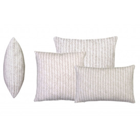 Scatter Cushion in Braid Cream - 58 x 38 cm