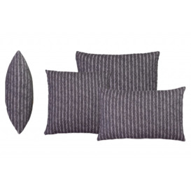 Scatter Cushion in Braid Grey - 58 x 38 cm