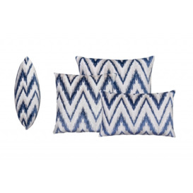 Scatter Cushion in Kilvington Chevron Navy - 45 x 45 cm