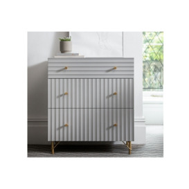 Jessica Painted Mahogany 3 Drawer Chest of Drawers - Grey