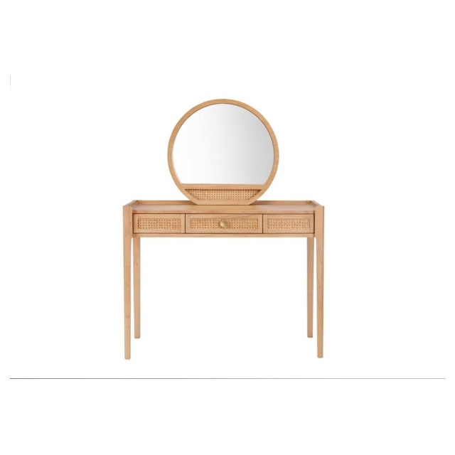 Java Rattan Dressing Table - Oak