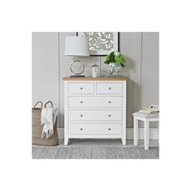 Eton Painted White Oak 2 Over 3 Chest of Drawers - White