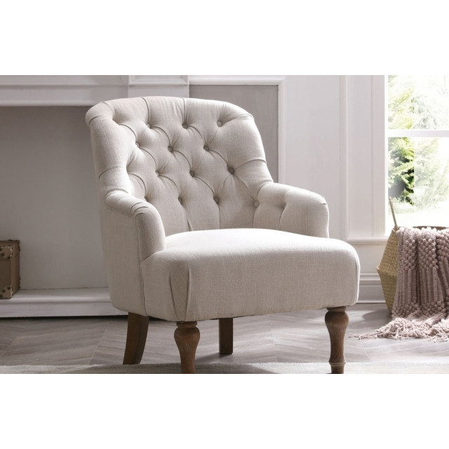 Betty Linen Occassional Chair - Cream