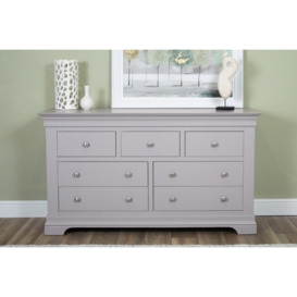 Providence Pebble Grey 3 Over 4 Drawer Chest of Drawers - Grey