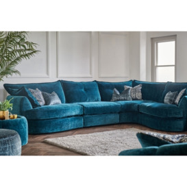 Bouquet Large Curved Modular Corner Sofa Group - Blue