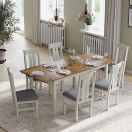 Arlo Painted Oak 160200cm Extending Dining Table - Grey