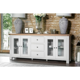 Classic Farmhouse 4 Door Sideboard - Soft White
