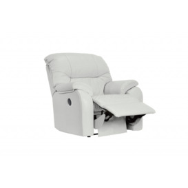 G Plan Mistral Leather Armchair - Manual Recliner - White