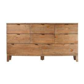 Barbados Reclaimed Wood 8 Drawer Wide Chest of Drawers - Reclaimed