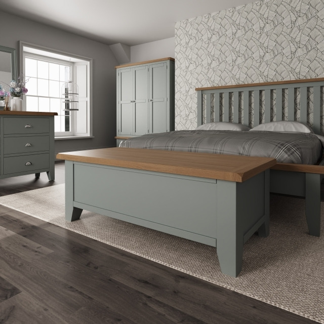 St Ives Grey Painted Blanket Box