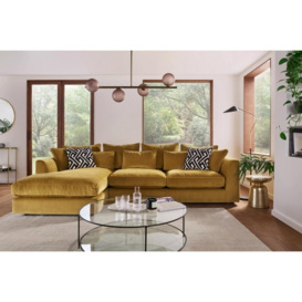 Hadleigh L Shaped Large Corner Chaise Sofa - Left Hand Facing - Yellow