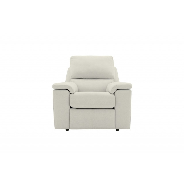 G Plan Taylor Leather Armchair - No Recliner - White