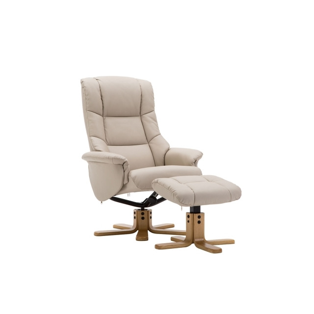 FlorenceFerndown Swivel Recliner Chair and Stool - Cream