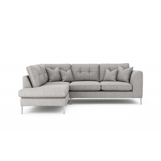 London Small Standard Back Corner Sofa - Right Hand Facing - Mid Grey