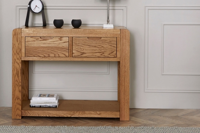 Bergen Solid Oak Console Table - Oak