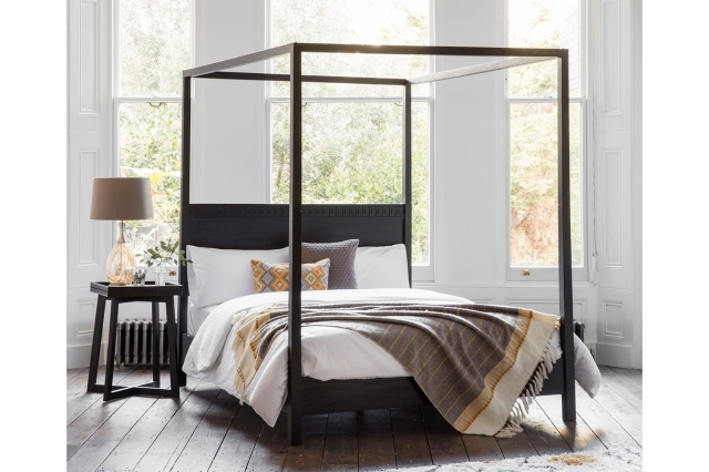 Gallery Direct Boho Boutique 4 Poster Bed Frame - King Size - Black