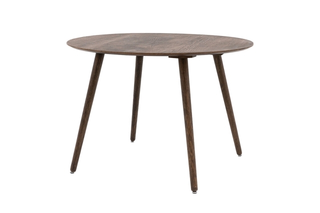 Gallery Direct Hatfield Smoked Oak 110cm Round Dining Table - Smoked