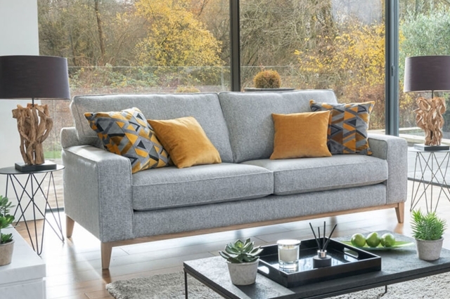 Alstons Fairmont 4 Seater Grand Sofa - Grey