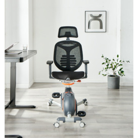 Anneka Office Under Desk Bike Chair in Grey