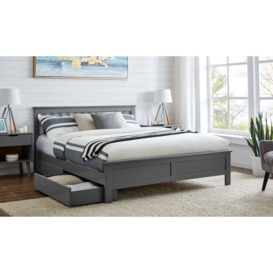 Azure Modern Grey Solid Pine Single/Double/King Bed