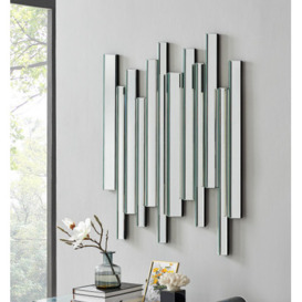Crystalline Medium Silver Contemporary Modern Wall Mirror