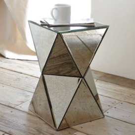 Diamond Mirrored Bedside/Side Table