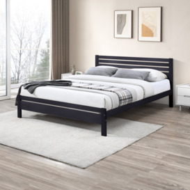 Dylan Solid Wood Bed Frame in Dark Grey