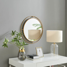 Evie Gold Round Wall Mirror - 66cm