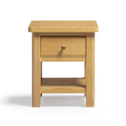 Belle 1 Drawer Solid Oak Wood Bedside Table - thumbnail 3