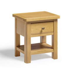 Belle 1 Drawer Solid Oak Wood Bedside Table - thumbnail 2