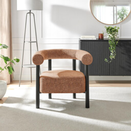 Mirabel Orange Fabric Accent Tub Chair - thumbnail 2