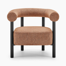 Mirabel Orange Fabric Accent Tub Chair - thumbnail 4