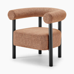 Mirabel Orange Fabric Accent Tub Chair - thumbnail 3