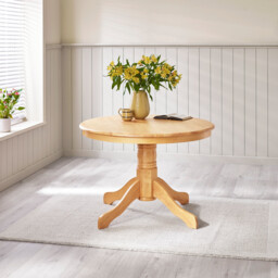 Bude Oak Effect Round Wooden Dining Table & 2 Millford Chairs - thumbnail 2