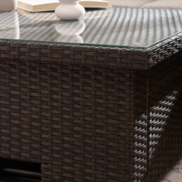 Orlando Brown Rattan Rising Garden Coffee to Dining Table - thumbnail 2