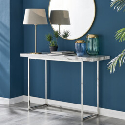 Kylo White Marble Effect Console Table