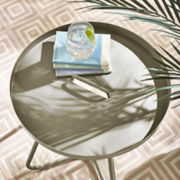 Lyon Green Metal Garden Round Side Table - thumbnail 4