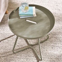 Lyon Green Metal Garden Round Side Table - thumbnail 3