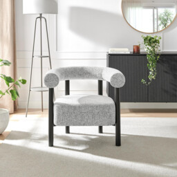 Mirabel Grey Fabric Accent Tub Chair - thumbnail 2