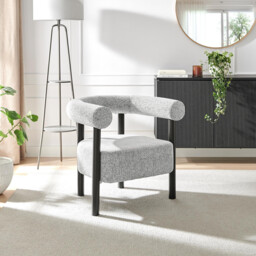 Mirabel Grey Fabric Accent Tub Chair - thumbnail 1